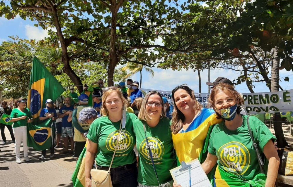 Movimentos de direita fazem ato de apoio a Bolsonaro em Boa Viagem no 07 de setembro