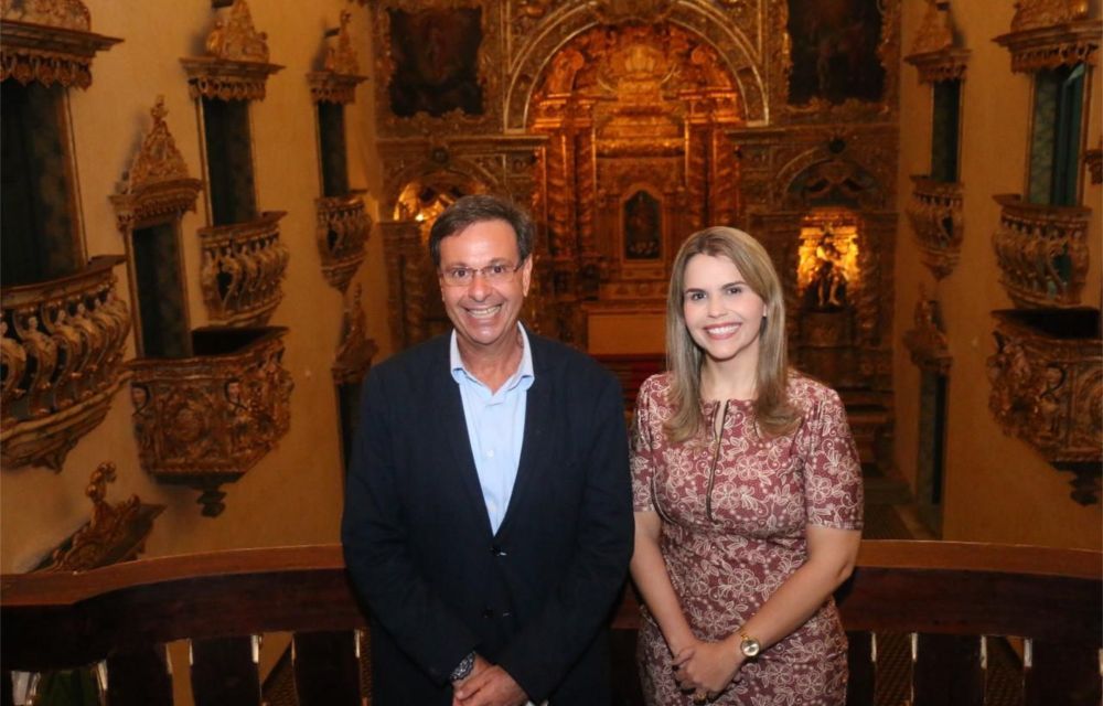 Clarissa Tércio participa de visita às obras de restauração de igreja histórica do Recife