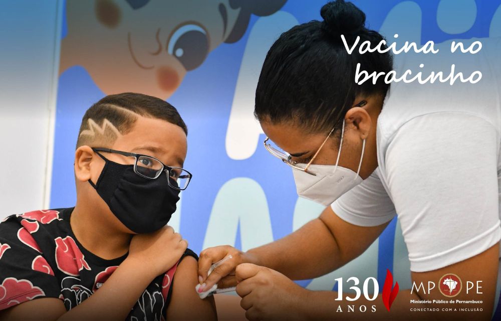 MPPE recomenda imunização das crianças de 5 a 11 anos contra a Covid-19