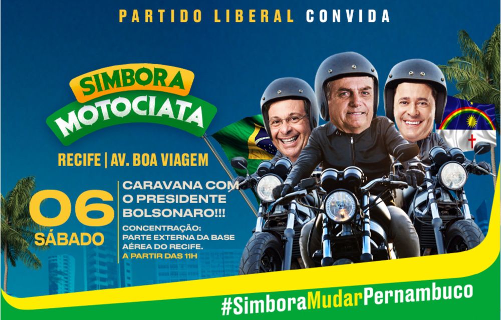 Anderson, Gilson e Izabel convocam população para motociata no Recife ao lado de Bolsonaro