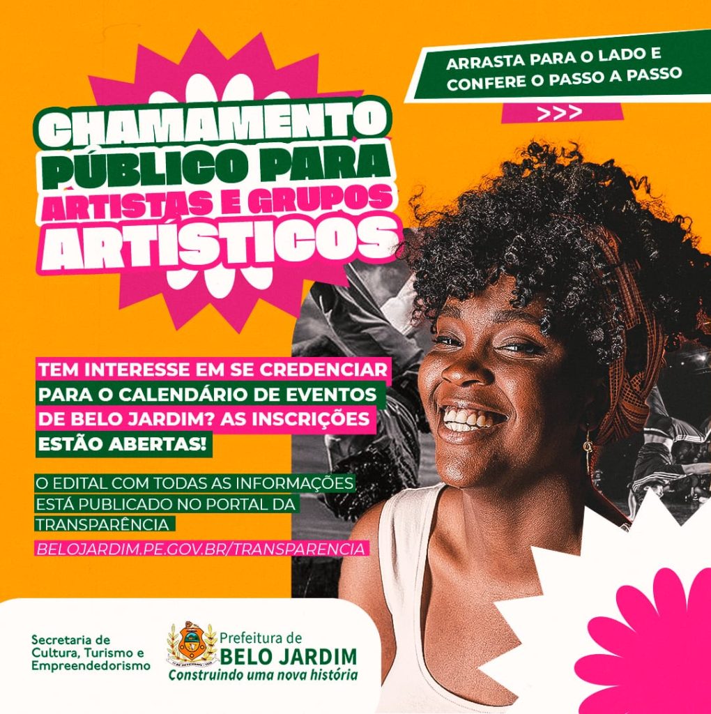 Aberto credenciamento para artistas e grupos artísticos participarem do calendário de eventos de Belo Jardim