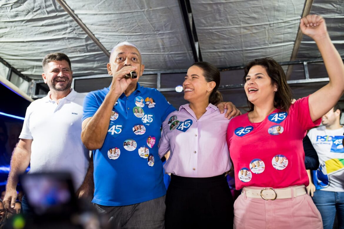 Em Paulista, Raquel e Priscila reforçam comício de Ramos