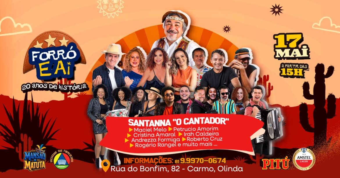 Sociedade dos Forrozeiros Celebra Duas Décadas de Tradição com o Evento “FORRÓ E AI!” em Olinda