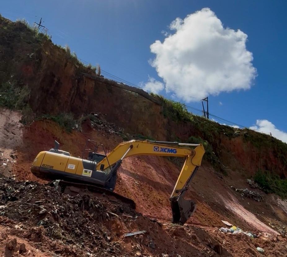 Obra de contenção de barreira tem início no Alto Nova Olinda